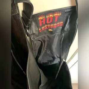 Hot Leathers Black Leather Chaps